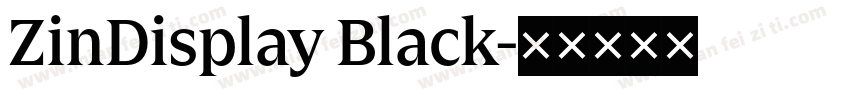 ZinDisplay Black字体转换